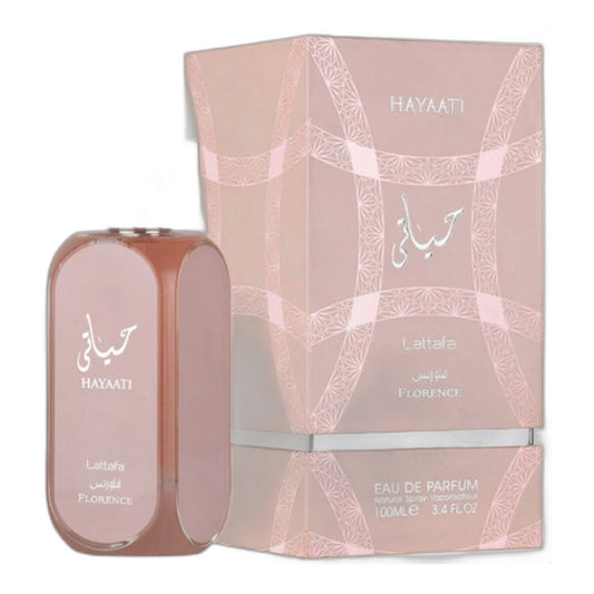 Lattafa Hayaati Florence Eau de Parfum perfume bottle