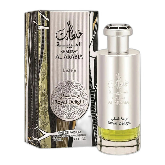 Lattafa Khaltaat Al Arabia Royal Delight Silver Eau de Parfum perfume bottle