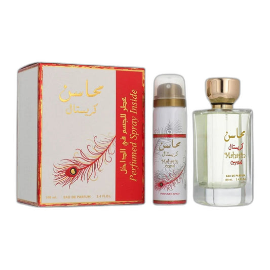Lattafa Mahasin Crystal Eau de Parfum perfume bottle