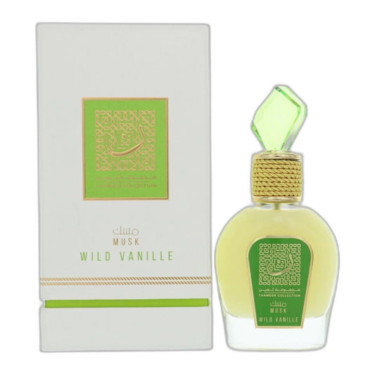 Lattafa Musk Wild Vanille Thameen Collection Eau de Parfum perfume bottle