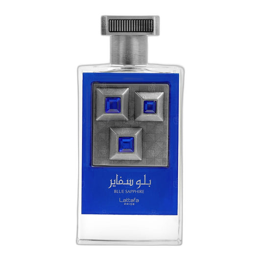 Lattafa Pride Blue Sapphire Eau de Parfum perfume bottle