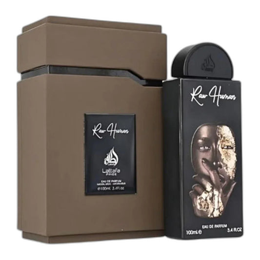 Lattafa Pride Raw Human Eau de Parfum perfume bottle
