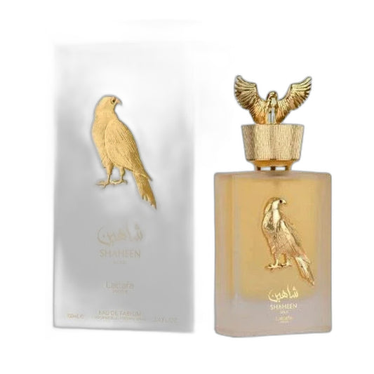 Lattafa Pride Shaheen Gold Eau de Parfum perfume bottle