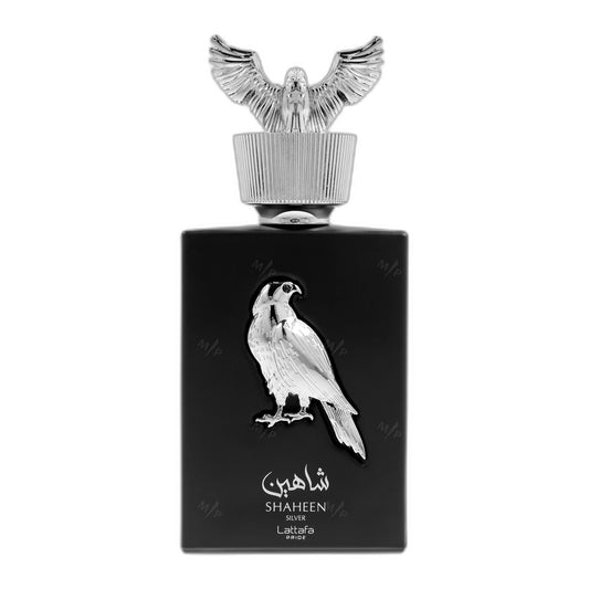 Lattafa Pride Shaheen Silver Eau de Parfum perfume bottle