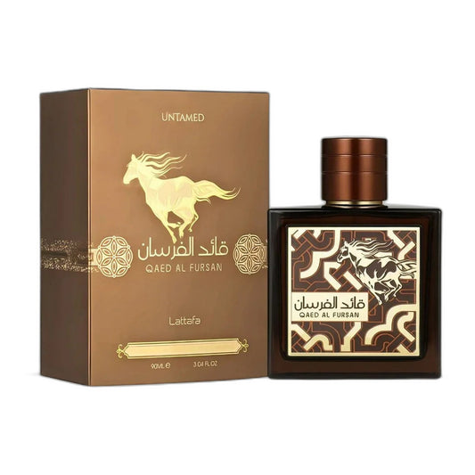 Lattafa Qaed Al Fursan Untamed Eau de Parfum perfume bottle