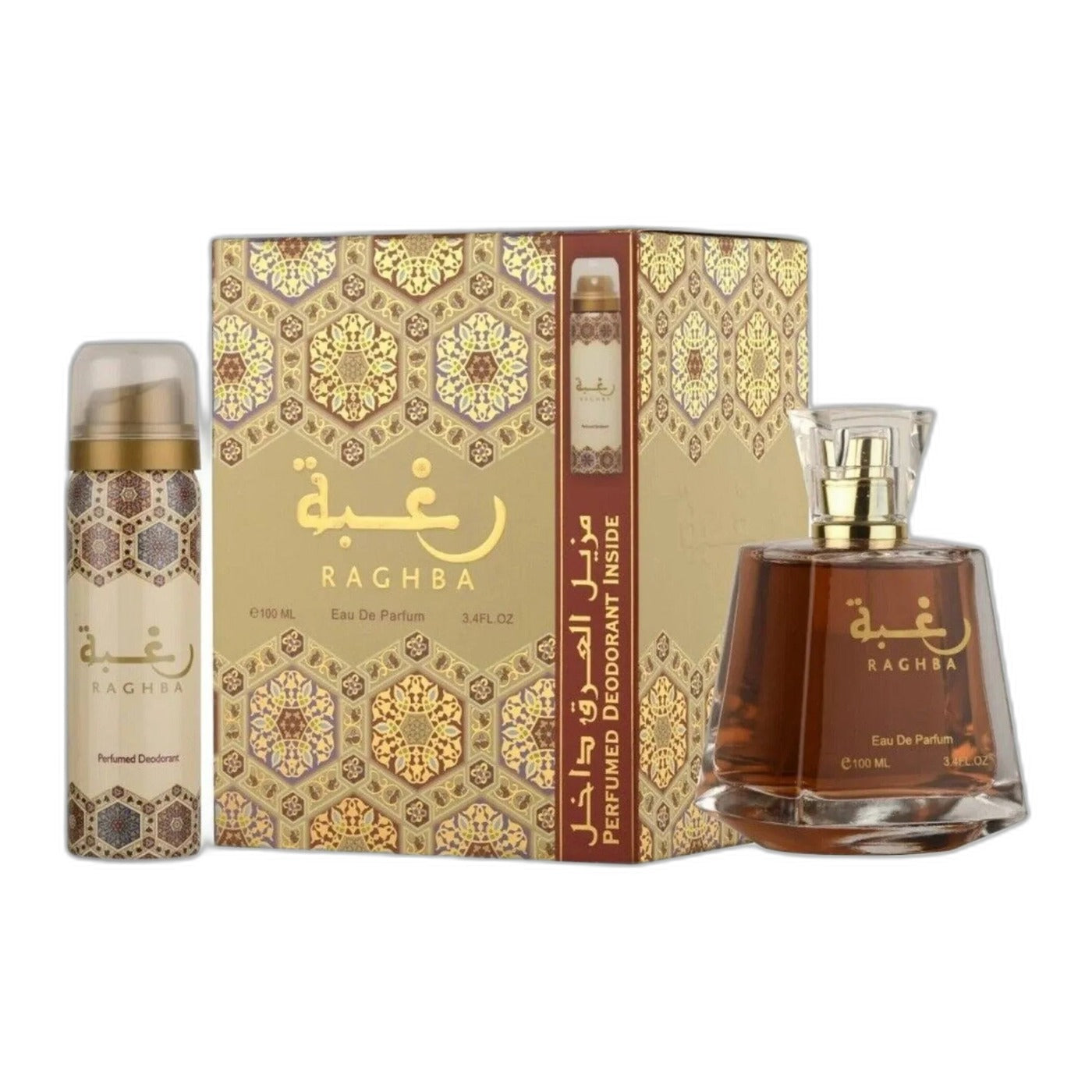 Lattafa Raghba Eau de Parfum perfume bottle