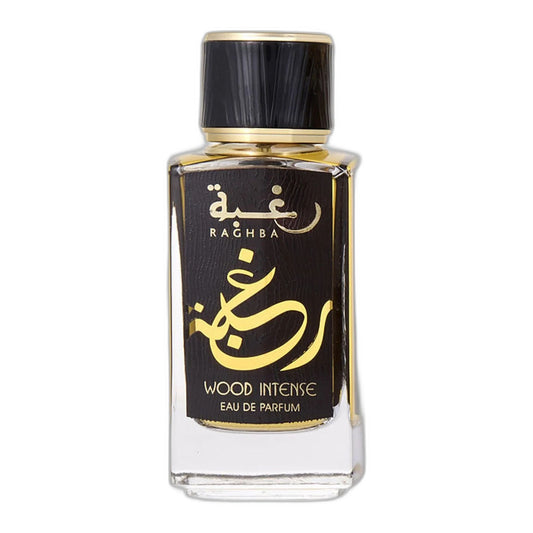 Lattafa Raghba Wood Intense Eau de Parfum perfume bottle
