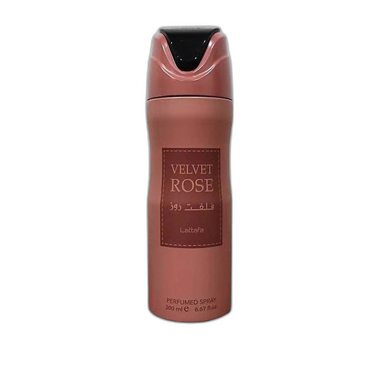 Lattafa Velvet Rose Body Spray perfume bottle