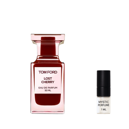 Tom Ford Lost Cherry sample vial label detail