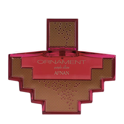 Afnan Ornament Purple Allure Eau de Parfum bottle and box