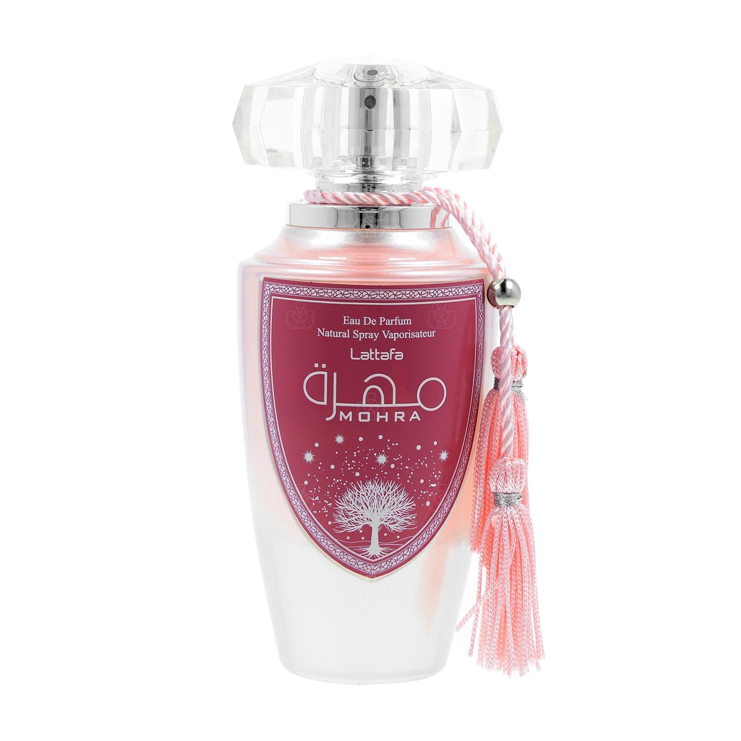 Lattafa Mohra Silky Rose Eau de Parfum packaging box