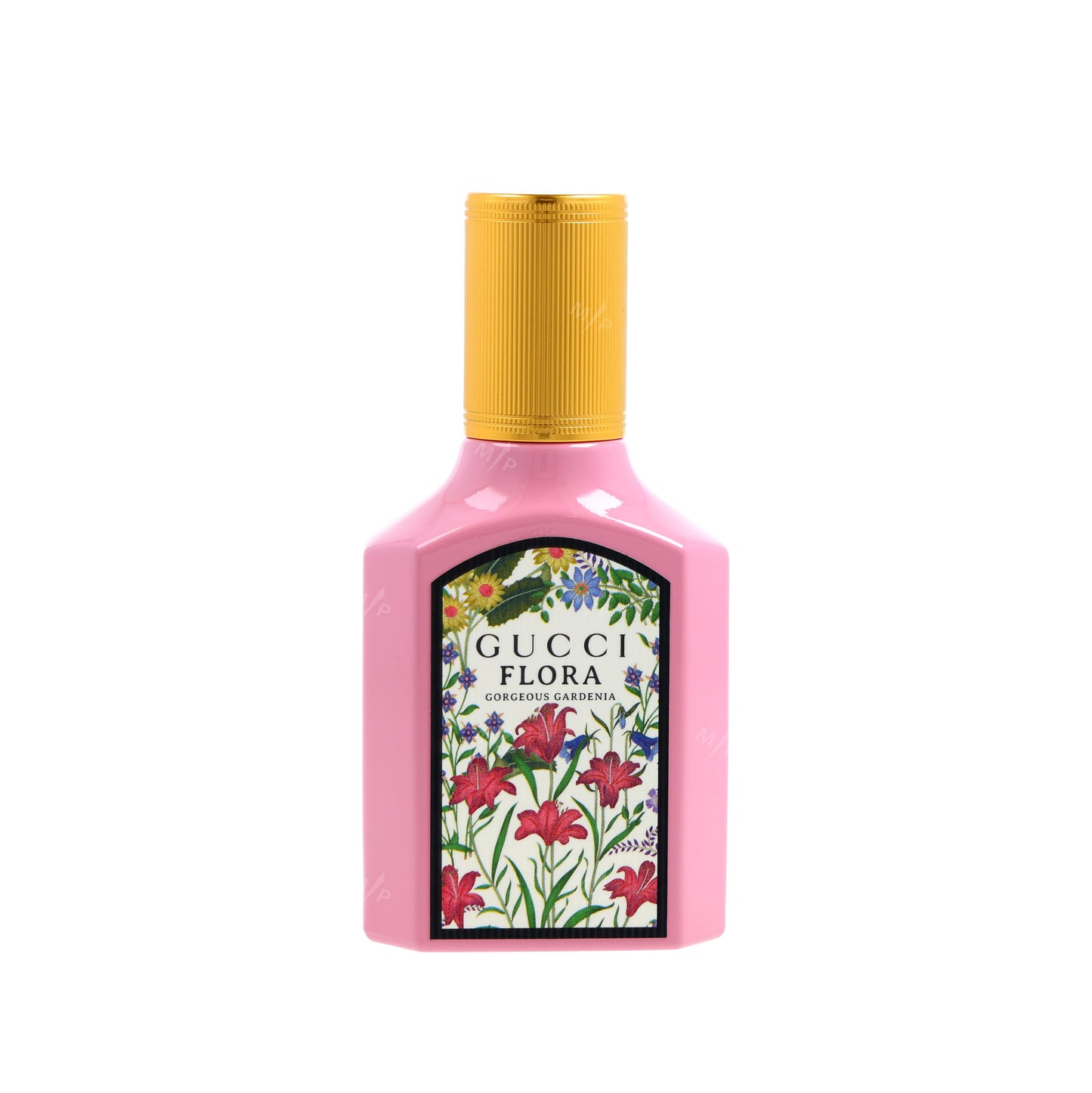 Gucci Flora Gorgeous Gardenia Eau de Parfum bottle close-up detail