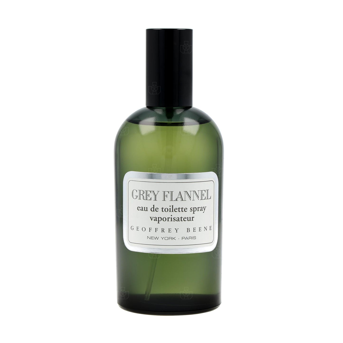 Geoffrey Beene Grey Flannel Eau de Toilette bottle close-up detail