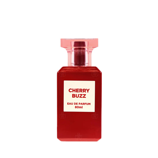 Fragrance World Cherry Buzz Eau de Parfum perfume bottle