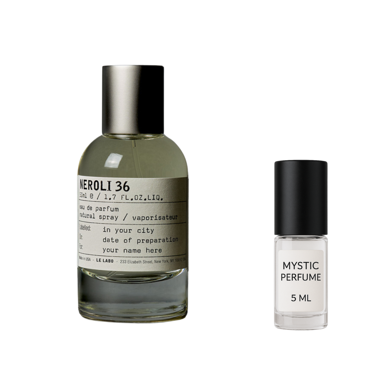 Le Labo Neroli 36 sample vial label detail