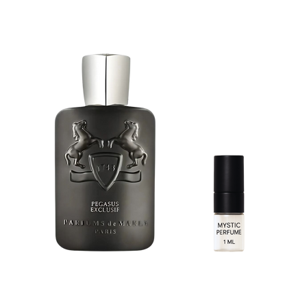 Parfums de Marly Pegasus Exclusif Parfum sample vial label detail