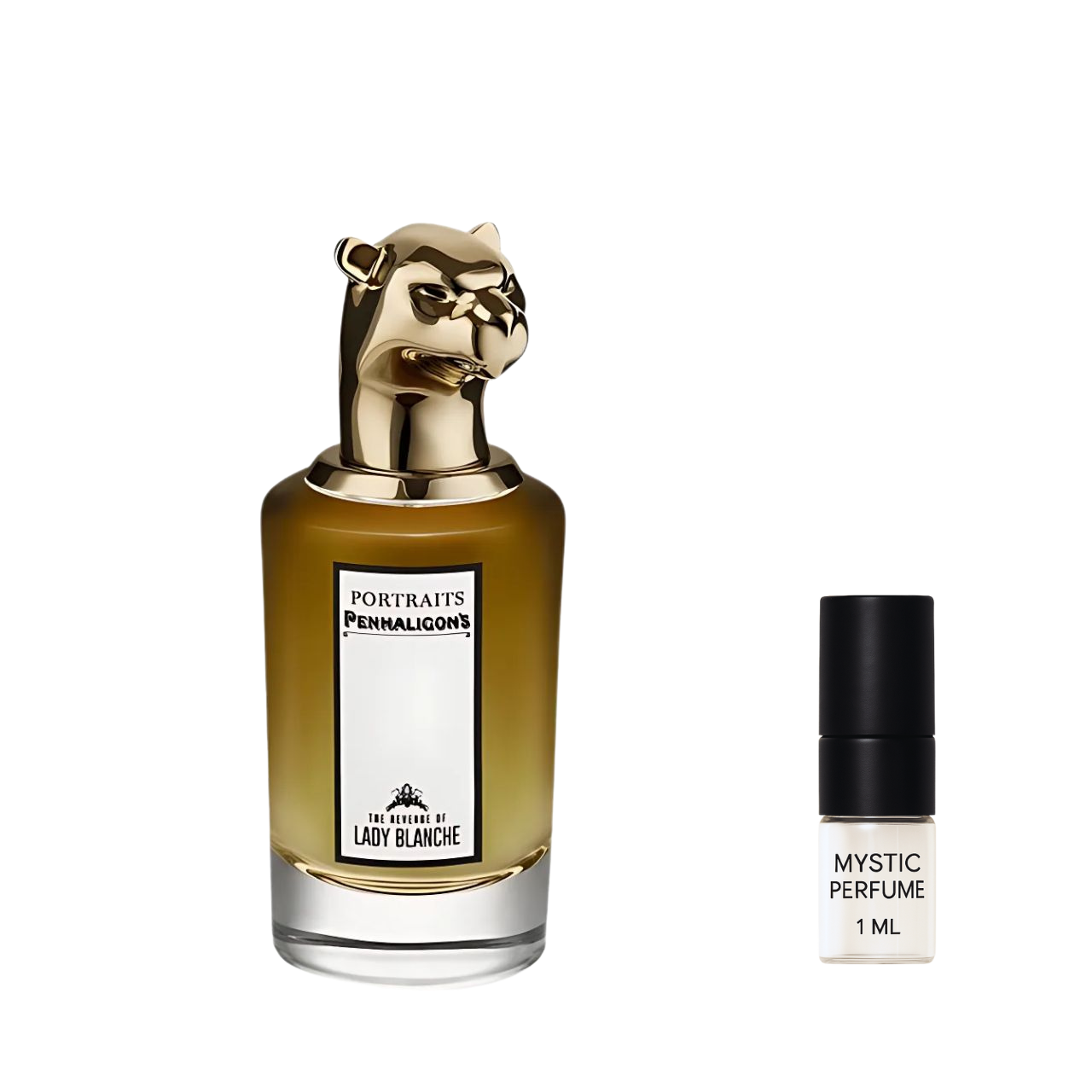 Penhaligon's The Revenge of Lady Blanche sample vial label detail