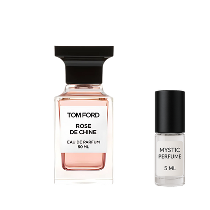Tom Ford Rose De Chine sample vial label detail
