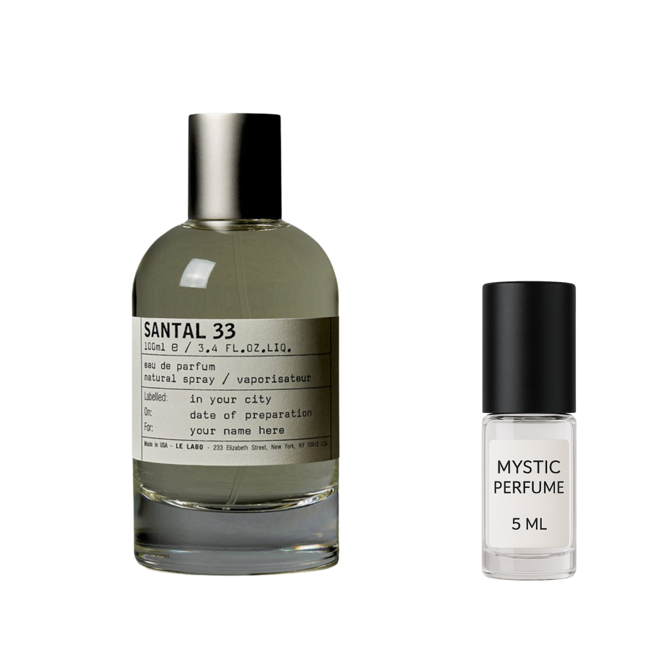 Le Labo Santal 33 sample vial label detail