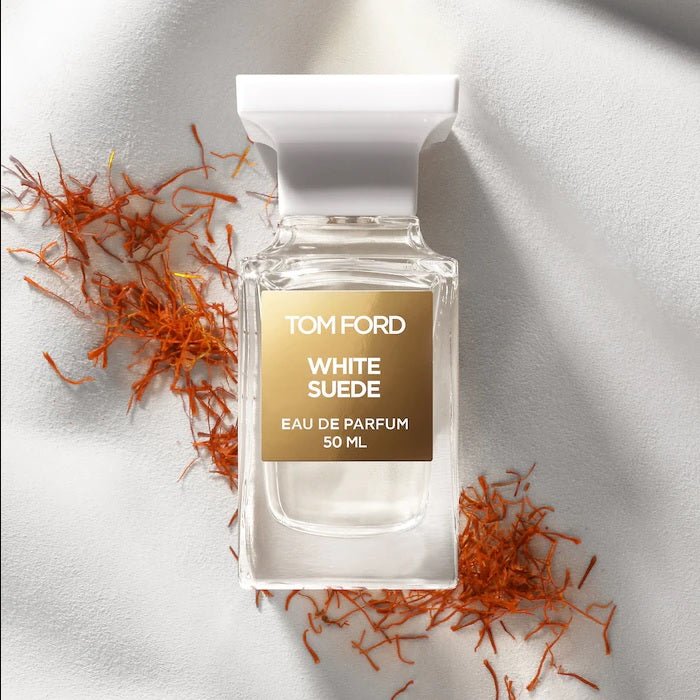 Tom Ford White Suede bottle and box