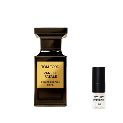 Tom Ford Vanille Fatale sample vial label detail
