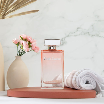 Pink Caviar bottle and box