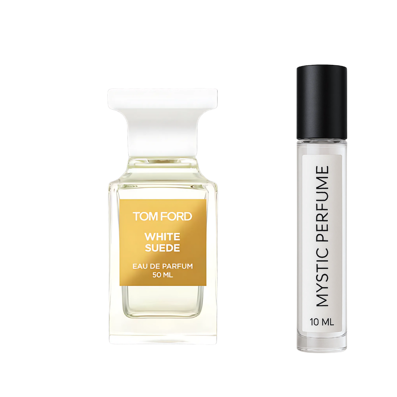Tom Ford White Suede sample vial label detail